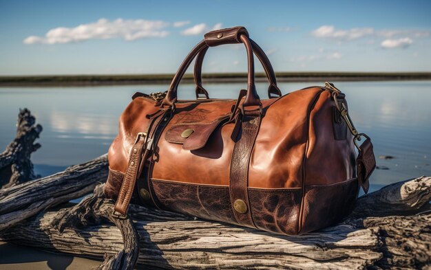 Leather Travel luggage journey and adventure baggage