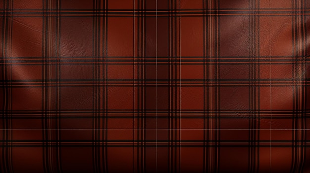 Photo leather with plaid design background