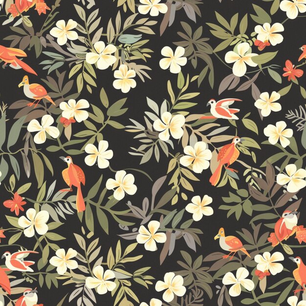 Leave seamless pattern 4