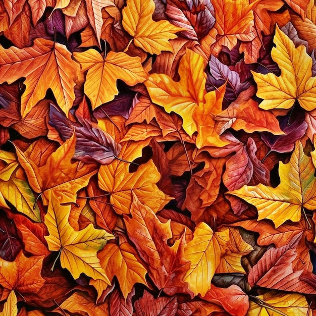 Leaves are laid out