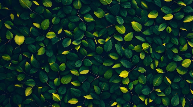 잎 단풍 녹색 배경 식물 복사 공간 A 놀라운 콜라주 잎