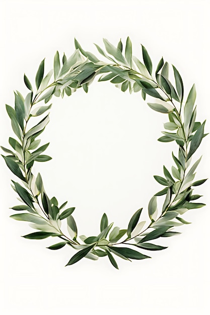 Leaves Frame On White Background High Quality Professional For Your Social Media Post Needs