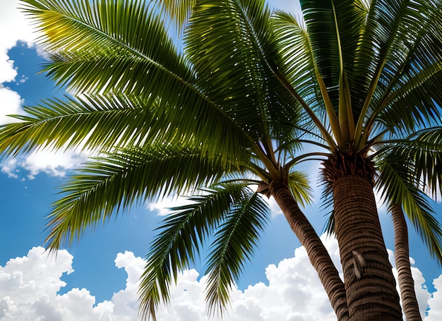 leaves of palm tree