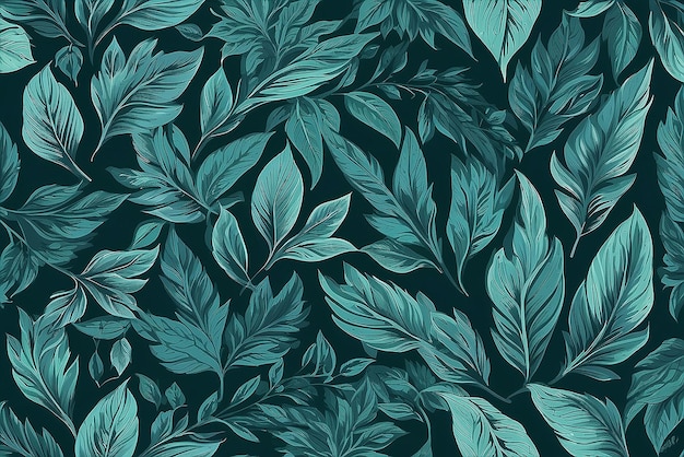 Photo leaves pattern endless background seamless