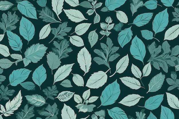 Leaves Pattern Endless Background Seamless