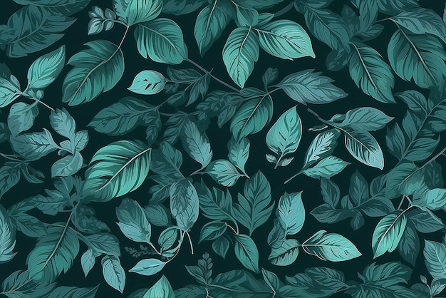 Leaves Pattern Endless Background Seamless