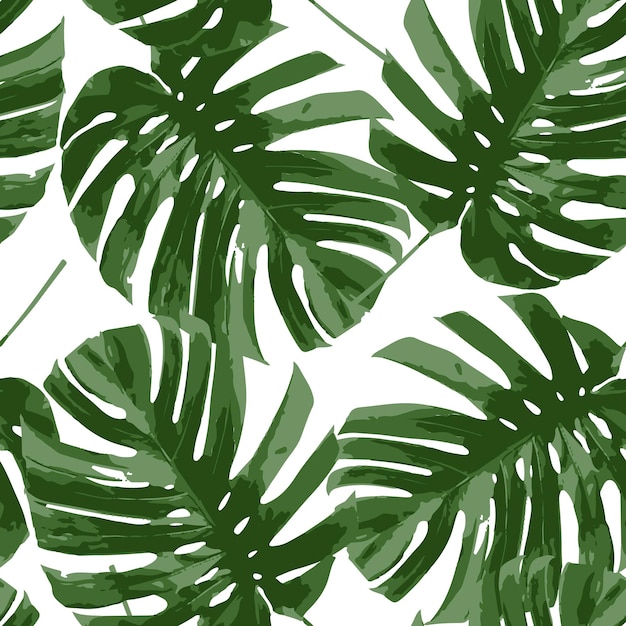 Leaves Pettern Design vector. Seamless tropical leaves pattern.