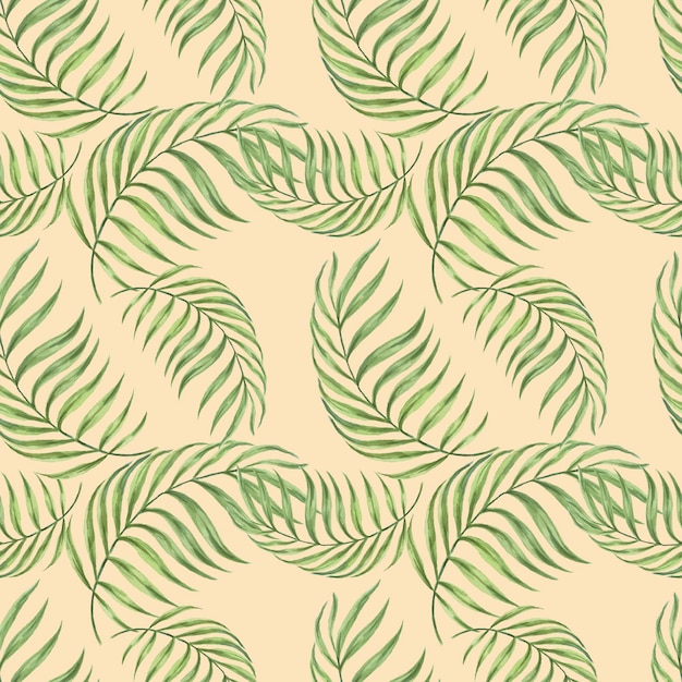 Leaves tropical jungle watercolor hand drawn illustration