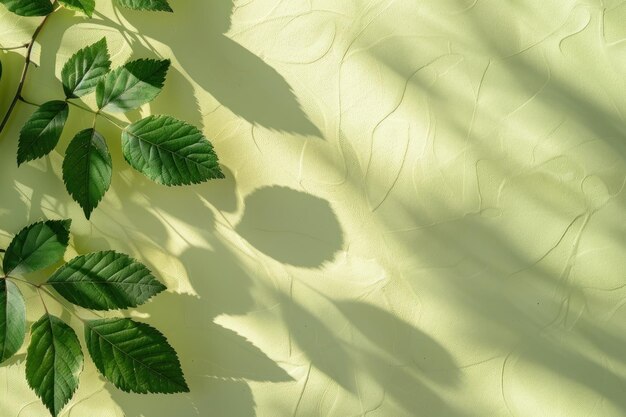 Photo leaves with shadow wallpaper with copy text space