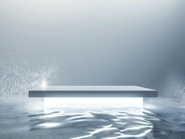 Led abstract minimalistic flat podium