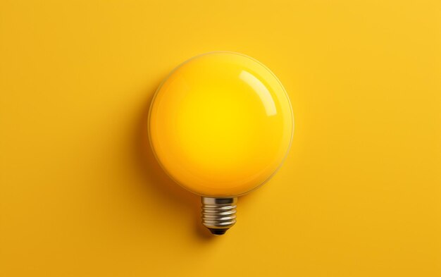 Led against a yellow background