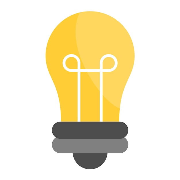led bulb flat illustration