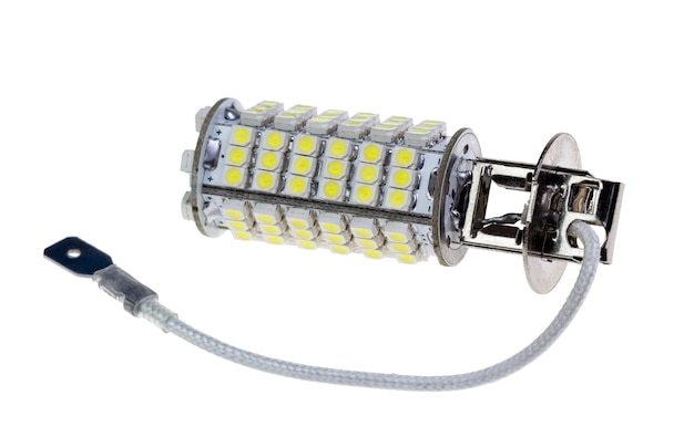 Led lamp voor auto geïsoleerd op de witte achtergrond