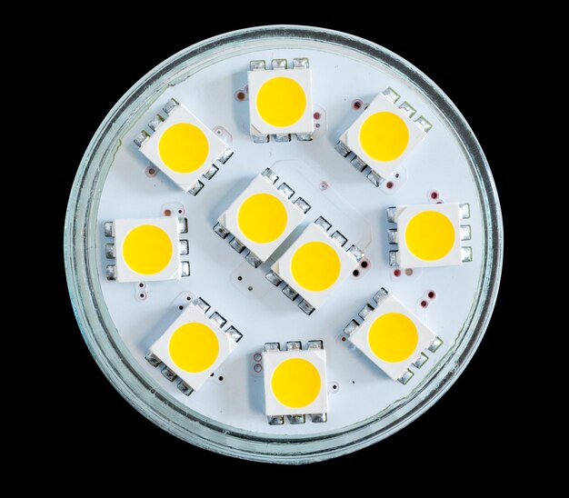 LED電球が上から点灯