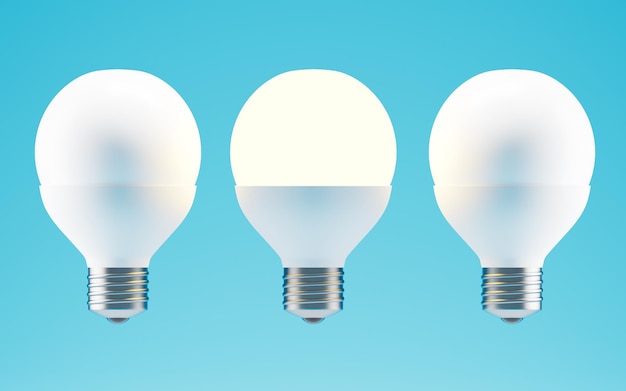 LED technology bulbs for energy saving and warm light