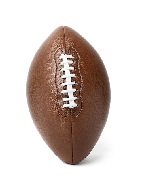 Lederen American football bal op witte achtergrond