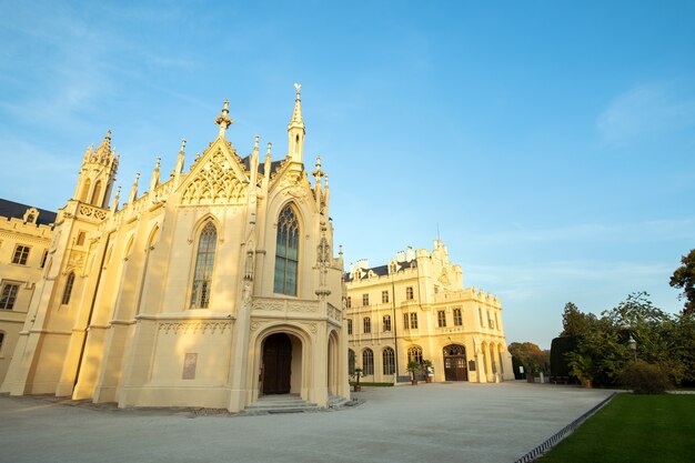 Lednice castle Chateau in Moravia, Czech Republic. UNESCO World Heritage Site.