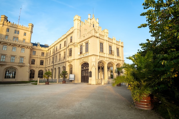 Lednice castle Chateau in Moravia, Czech Republic. UNESCO World Heritage Site.