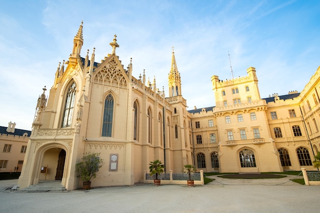 Lednice castle Chateau in Moravia