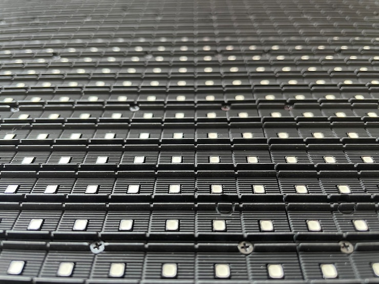 Photo leds closely spaced on black