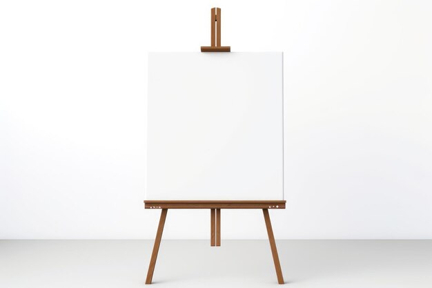 Leeg achtergrond easel canvas wit geïsoleerd