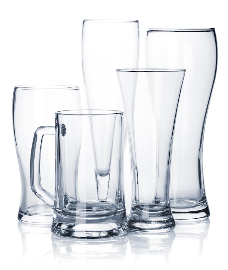 Foto leeg bierglaasje