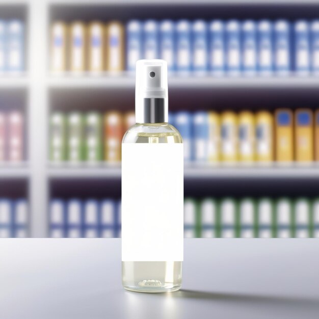 Foto leeg blank model van de verpakking van een generiek product met een luchtverfrissingsspray