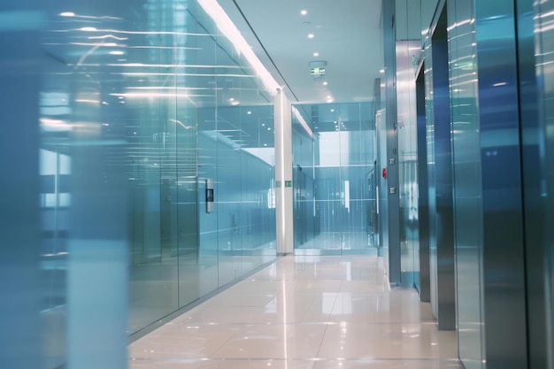 Leeg glas moderne lift in een winkelcentrum niemand
