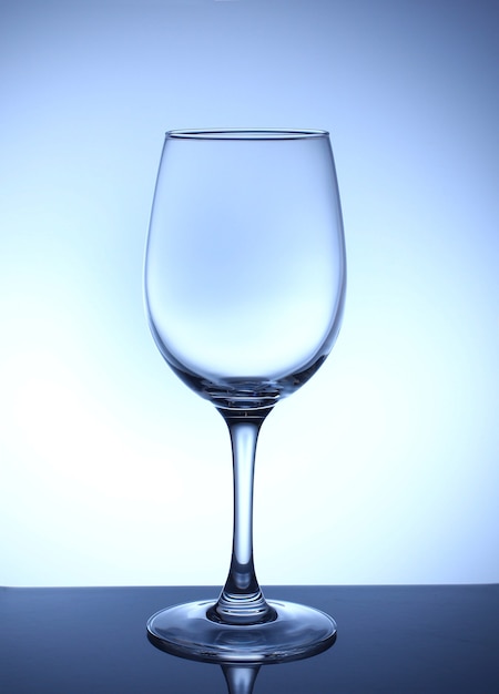 Foto leeg glas voor wijn