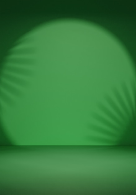 Leeg groen en schaduwen Spotlight-achtergrond