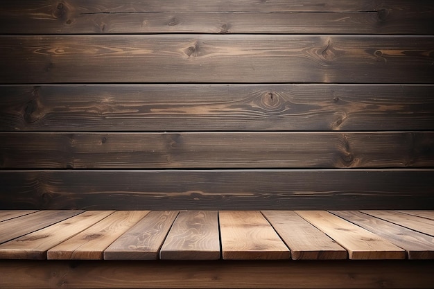 Leeg houten achtergrond van tafel