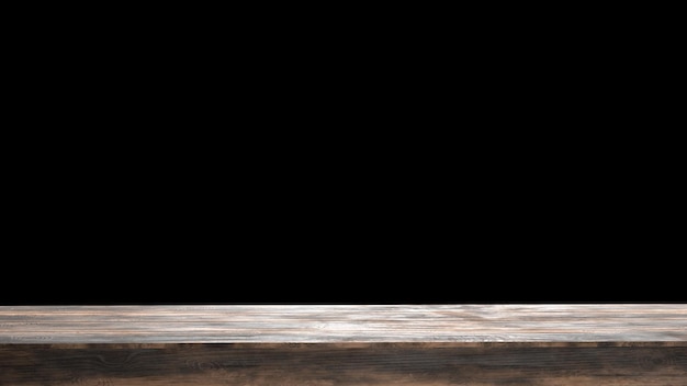 Leeg houten tafelblad geïsoleerd houten oppervlak