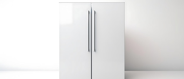 Leeg koelkast mock-up achtergrond met kopieerruimte voor tekst Koelkast sjabloon voor keuken