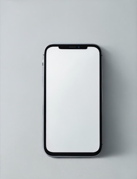 Leeg mockup van het iPhone-scherm op een vlak oppervlak