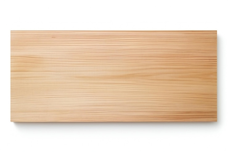 Foto leeg plywoodbanner geïsoleerd op witte achtergrond