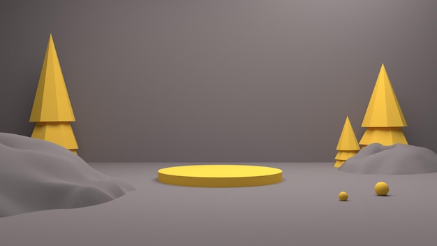 leeg podium 3d render