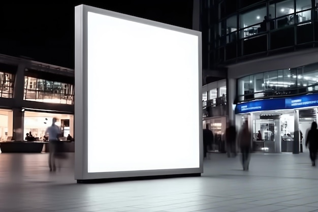 Leeg reclamebord binnen buitenshuis Generatieve AI