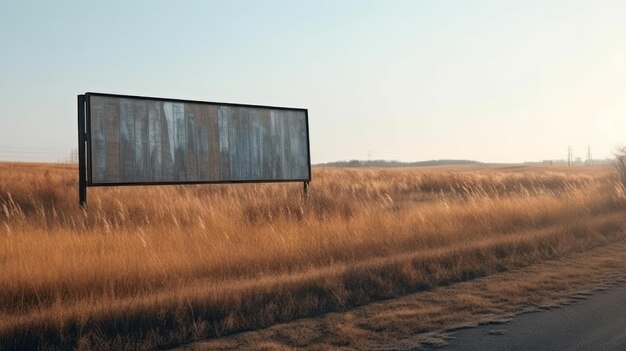 Leeg reclamebord langs de weg generatieve ai