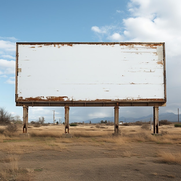 leeg reclamebord oude weg