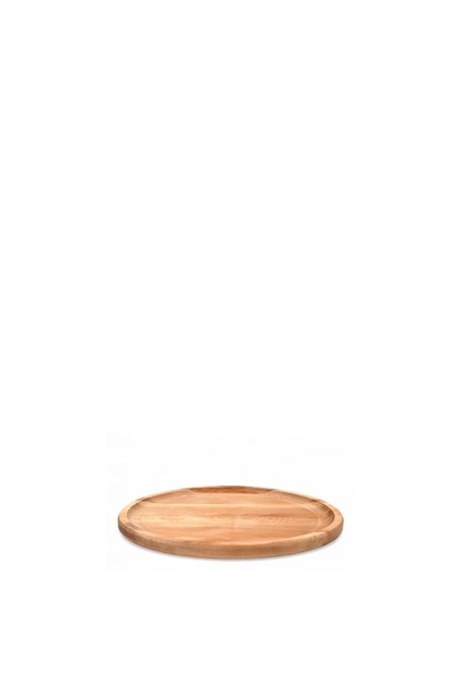 Leeg ronde houten bord op een witte achtergrond Ruimte voor branding tekst of menu Zakelijke voedingsmerk sjabloon Layout Kookvoedsel culinaire achtergrond Verticale fotografie