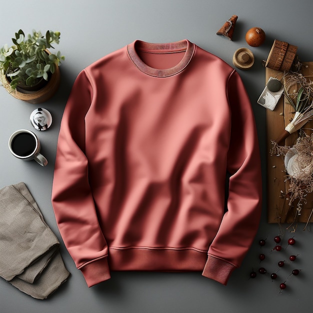 Leeg sweatshirt voor mockup-ontwerp