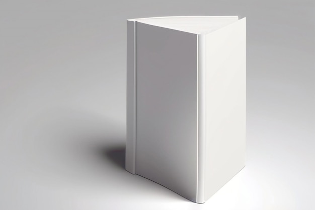 Leeg verticale boekomslag sjabloon met pagina's aan de voorzijde staande