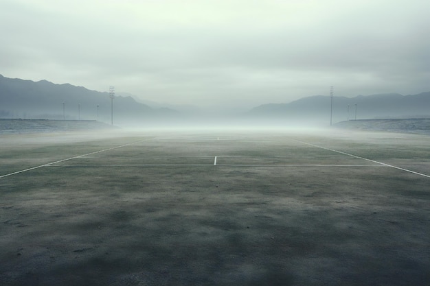 Leeg voetbalveld van een stadion