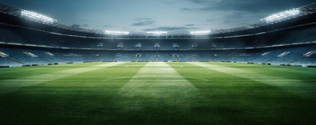 Foto leeg voetbalveld van een stadion