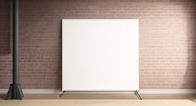 Leeg whiteboard in een lege ruimte