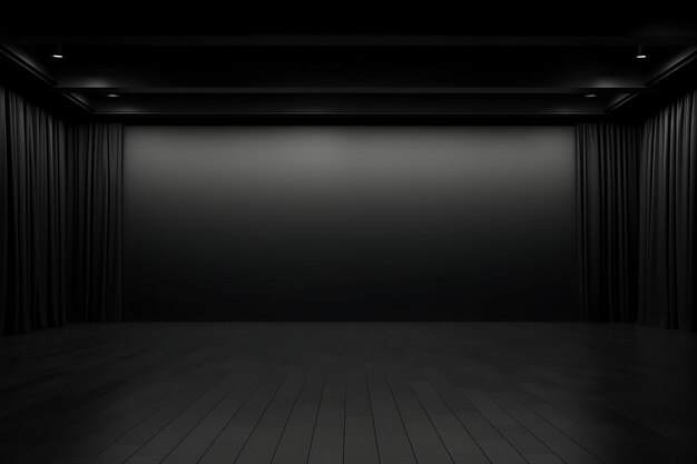 Foto leeg zwarte kleur studio kamer achtergrond voor product weergave