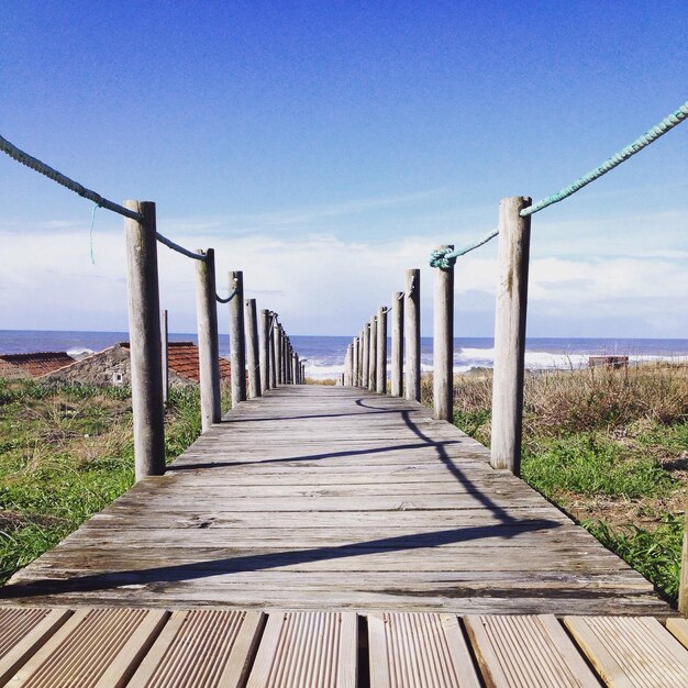 Foto leegte weg langs de zee