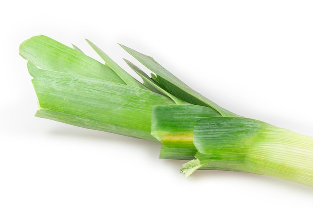 Leek isolated on white background