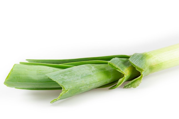 Leek isolated on white background