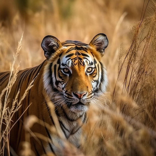 leeuw in realistische natuurfotografie ai gegenereerd